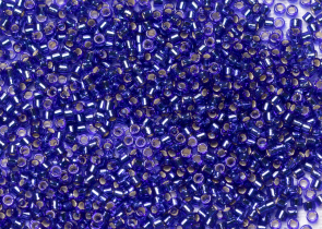 Бисер Япония MIYUKI Delica цилиндрический 11/0 5 г DB0047 кобальт серебряная линия внутри