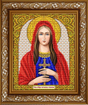 Рисунок на ткани для вышивки бисером ИС-4074 Святая Серафима 20х24,5см