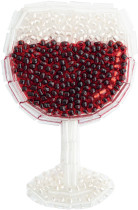 " Klart" набор для вышивания 10- 031 " Брошь. Бокал вина" 4 х 7 см