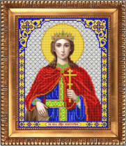 Рисунок на ткани для вышивки бисером И-4103 Святая Великомученица Екатерина 20х24,5см