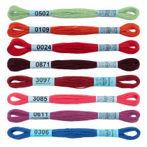 Нитки для вышивания Gamma набор мулине " MOULINE" 100% хлопок 8 x 8 м shine